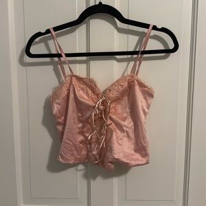 Pink Windsor Lacy Tank Top